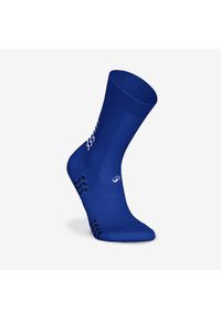KIPSTA - Skarpety piłkarskie podwyższone Kipsta Viralto II MiD antypoślizgowe. Kolor: niebieski. Materiał: elastan, poliamid. Wzór: ze splotem. Sport: piłka nożna #1