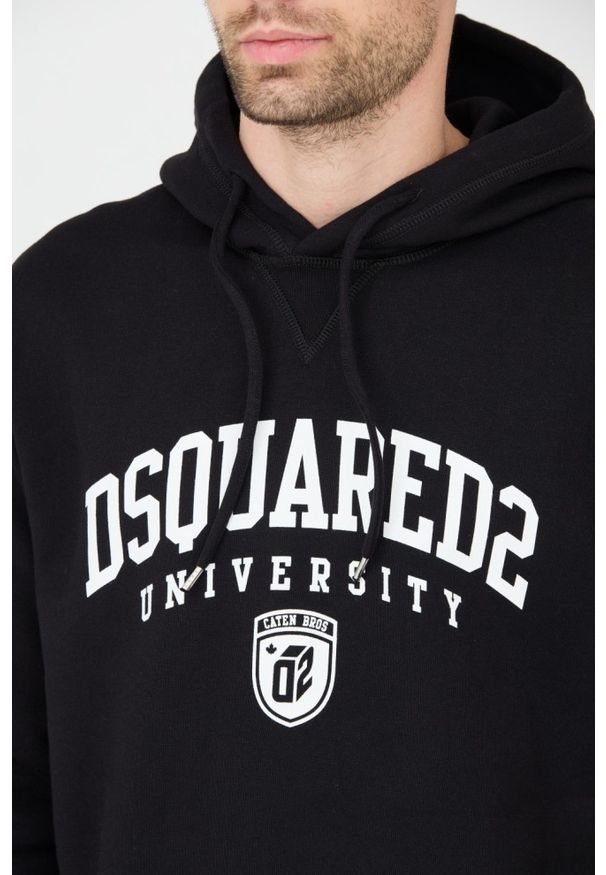DSQUARED2 Czarna męska bluza Cool Fit Hoodie, Rozmiar S. Kolor: czarny