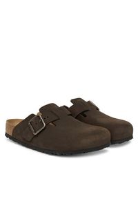 Birkenstock Klapki Boston Wire Buckle 1032760 Brązowy ciemny. Kolor: brązowy. Materiał: nubuk, skóra #5