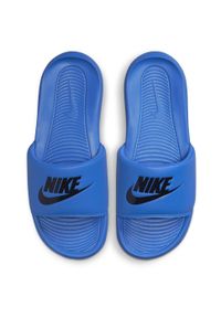 Klapki męskie Nike Victori One Slide. Kolor: niebieski. Materiał: materiał, syntetyk