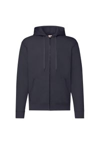FRUIT OF THE LOOM - Klasyczna Kurtka Z Kapturem Dla Dorosłych Unisex. Typ kołnierza: kaptur. Kolor: niebieski