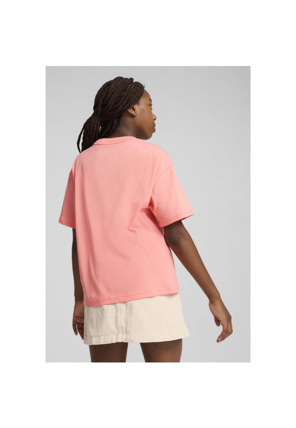 Puma - Młodzieżowa koszulka Essentials Boxy PUMA Pink Fruit. Kolor: różowy