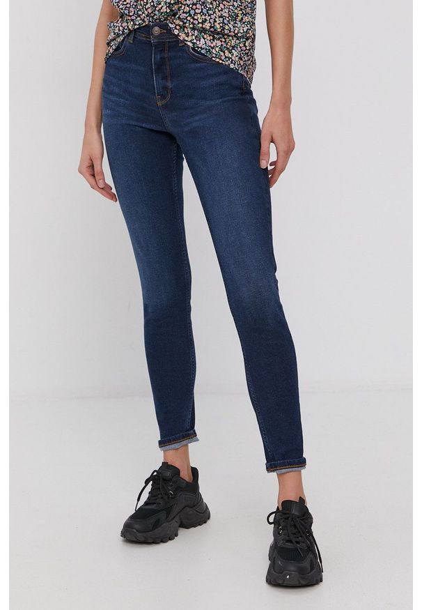 Cross Jeans Jeansy Judy damskie high waist. Stan: podwyższony. Kolor: niebieski