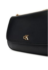Calvin Klein Torebka Ck Convertible Chain Medium Bag LV04F3171G Czarny. Kolor: czarny. Materiał: skórzane #3