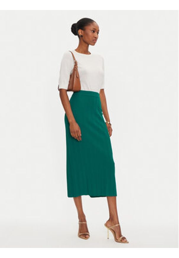 Sisley Spódnica ołówkowa 1WTHM000C Zielony Slim Fit. Kolor: zielony. Materiał: wiskoza, syntetyk