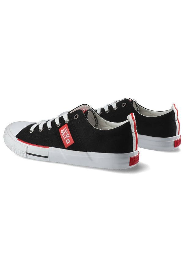 Big-Star - Czarne Trampki Big Star Męskie Lekkie Półbuty. Okazja: na uczelnię, na spacer, na co dzień. Zapięcie: sznurówki. Kolor: czarny. Materiał: guma, jeans, materiał. Szerokość cholewki: normalna. Sezon: lato. Styl: casual