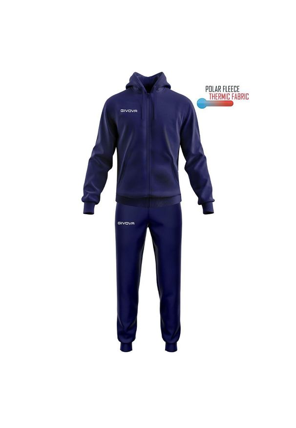 Givova Tuta King Polarfleece (Sorrento) rozmiar S. Kolor: niebieski. Materiał: polar, dresówka