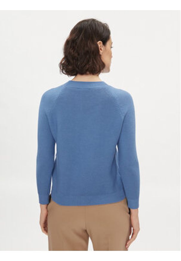 Weekend Max Mara Sweter Linz 2415361071650 Niebieski Regular Fit. Kolor: niebieski. Materiał: bawełna
