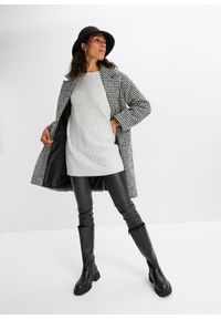 bonprix - Sweter oversize w warkocze. Kolor: szary