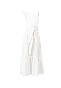 Pinko Sukienka "Gene" | 1V10ZG Y4VY | Kobieta | Biały. Kolor: biały. Materiał: bawełna. Wzór: aplikacja. Sezon: lato. Długość: maxi #5