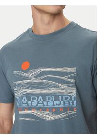 Napapijri T-Shirt S-Buti NP0A4INM Niebieski Regular Fit. Kolor: niebieski. Materiał: bawełna #7