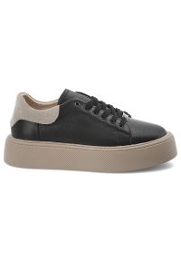 Czarne Sneakersy Filippo Sportowe Obuwie Damskie. Okazja: na co dzień. Zapięcie: sznurówki. Kolor: czarny. Materiał: guma, materiał. Szerokość cholewki: normalna. Styl: sportowy #7