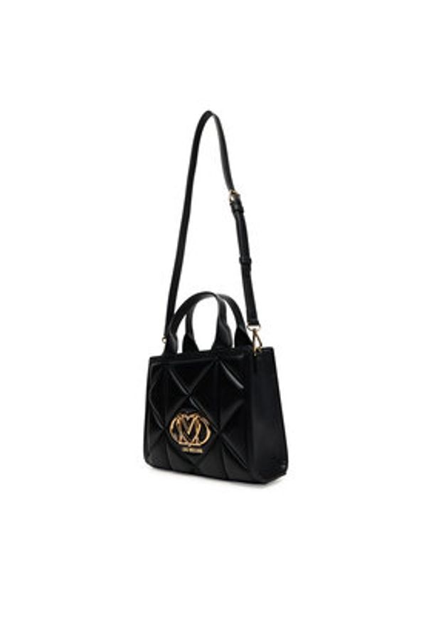 Love Moschino - LOVE MOSCHINO Torebka JC4081PP1NLC0000 Czarny. Kolor: czarny. Materiał: skórzane