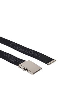 Calvin Klein Pasek Męski Logo Webbing Plaque 38Mm Fixed LV04D7075G Czarny. Kolor: czarny. Materiał: materiał #2