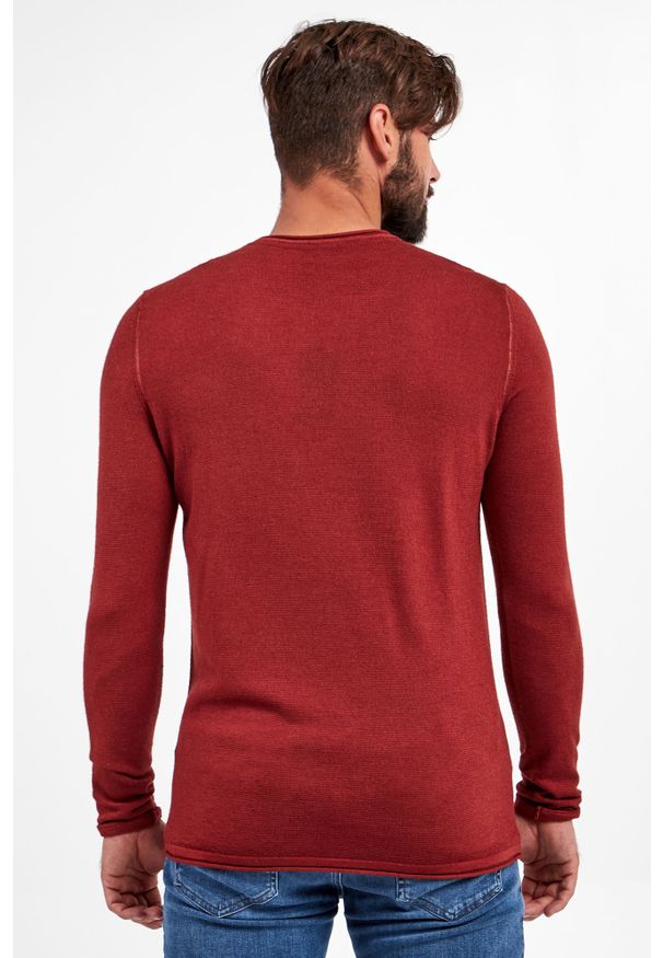 JOOP! Jeans - Sweter męski wełniany JOOP! JEANS. Materiał: wełna. Długość rękawa: długi rękaw. Długość: długie