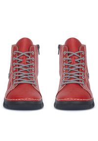 Rieker Botki 55020-33 Czerwony. Kolor: czerwony. Materiał: skóra #7