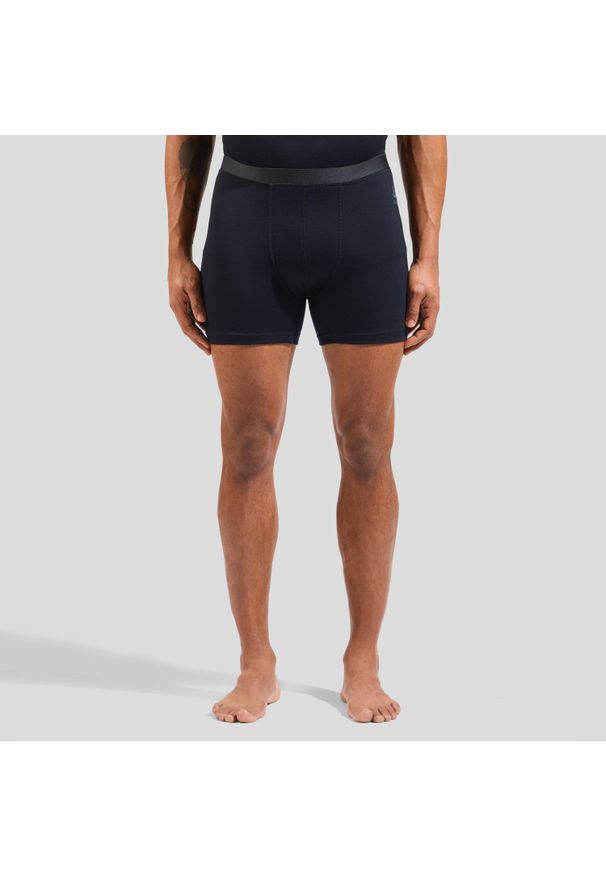 Bokserki termoaktywne męskie Odlo Merino 160 Boxer. Kolor: czarny. Sport: fitness