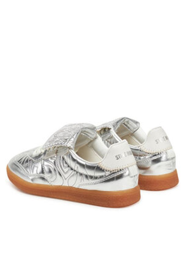 Steve Madden Sneakersy Eforma SM11003559 Srebrny. Kolor: srebrny. Materiał: skóra