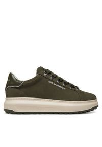 Karl Lagerfeld - KARL LAGERFELD Sneakersy KL57545 Brązowy. Kolor: brązowy. Materiał: skóra