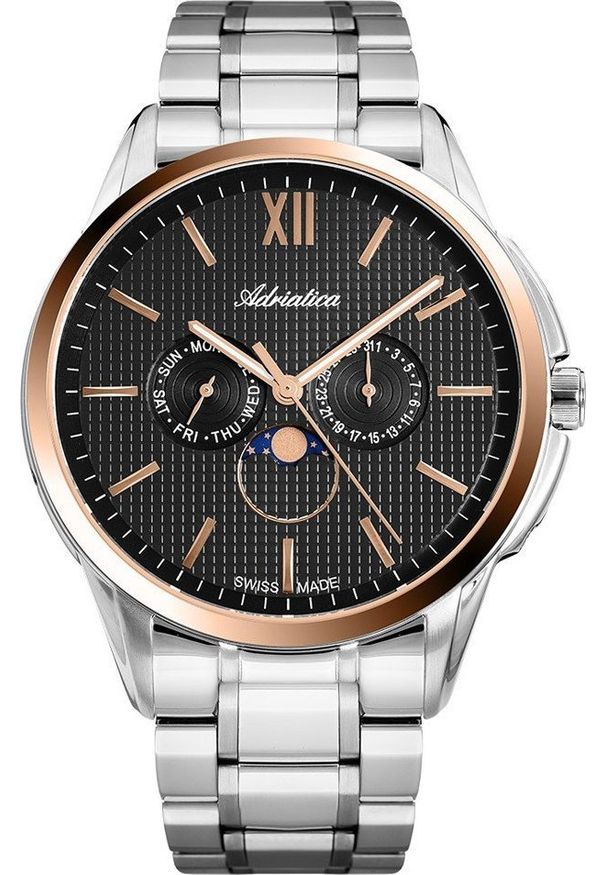 Zegarek Adriatica Zegarek Męski Adriatica na bransolecie A8283.R166QF Swiss Made