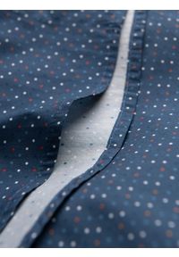 Ombre Clothing - Bawełniana koszula męska we wzory SLIM FIT - niebieska V4 OM-SHCS-0151 - XXL. Kolor: niebieski. Materiał: bawełna. Styl: klasyczny #2