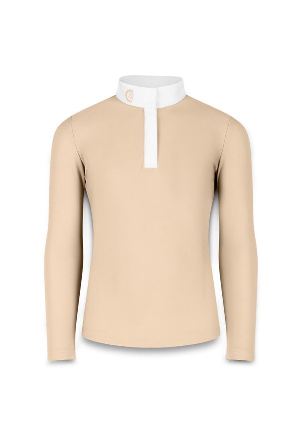 KENTUCKY HORSEWEAR - Dziewczęca koszulka polo z długim rękawem do jazdy konnej Kentucky Tokyo. Typ kołnierza: polo. Kolor: brązowy. Długość rękawa: długi rękaw. Długość: długie. Styl: młodzieżowy