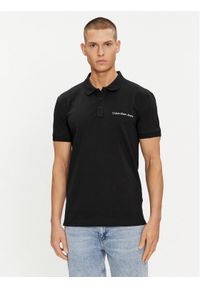 Calvin Klein Jeans Polo Institutional J30J325495 Czarny Regular Fit. Typ kołnierza: polo. Kolor: czarny. Materiał: bawełna