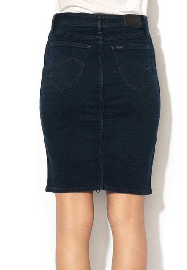 Lee - LEE DAMSKA SPÓDNICA JENSOWA Skirt MIDNIGHT L38RFGKJ 112108320