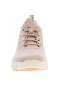 ecco - Buty do chodzenia damskie Ecco 21820359530. Zapięcie: sznurówki. Kolor: beżowy. Materiał: skóra, materiał, tkanina, guma, syntetyk. Szerokość cholewki: normalna. Sport: turystyka piesza