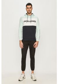 Jack & Jones - Bluza. Okazja: na co dzień. Typ kołnierza: kaptur. Kolor: turkusowy. Materiał: dzianina. Styl: casual #5