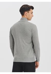 Pako Lorente - PAKO LORENTE - Szary rozpinany sweter męski. Okazja: na co dzień. Kolor: szary, beżowy, niebieski. Materiał: poliamid, wiskoza. Wzór: gładki. Sezon: jesień. Styl: casual #5