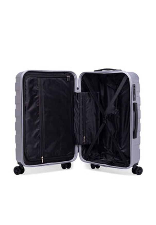 Gino Rossi - GINO ROSSI Walizka średnia CEO-GIN-M-003-05-SILVER2 Srebrny. Kolor: srebrny