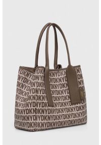 DKNY - Dkny torebka kolor brązowy. Kolor: brązowy. Rodzaj torebki: na ramię #5