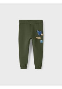 Name it - NAME IT Spodnie dresowe 13221577 Zielony Regular Fit. Kolor: zielony. Materiał: bawełna #1