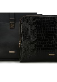Wittchen - Damska torba na laptopa z krokodylim pokrowcem. Kolor: czarny. Materiał: skóra ekologiczna. Styl: elegancki, biznesowy #2