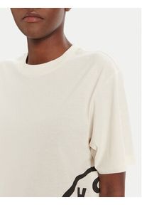 Hugo - HUGO T-Shirt Vintage 50545053 Écru Loose Fit. Kolor: kremowy. Materiał: bawełna. Styl: vintage #4