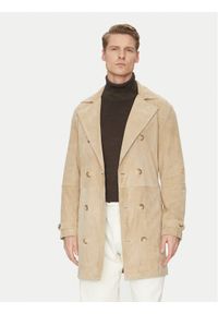 Marciano Guess Płaszcz przejściowy 5GHL00 2295Z Beżowy Regular Fit. Kolor: beżowy. Materiał: skóra #1