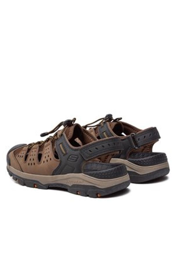 skechers - Skechers Sandały Tresmen-Menard 205113/BRBK Brązowy. Kolor: brązowy. Materiał: skóra