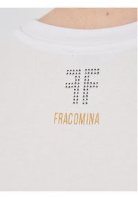 Fracomina T-Shirt FR23ST3004J401N5 Biały Regular Fit. Kolor: biały. Materiał: bawełna