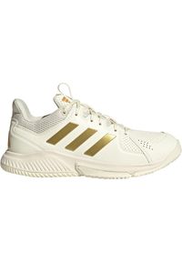 Adidas - Damskie buty halowe adidas Court Flight. Kolor: żółty, biały, wielokolorowy. Sport: siatkówka #1