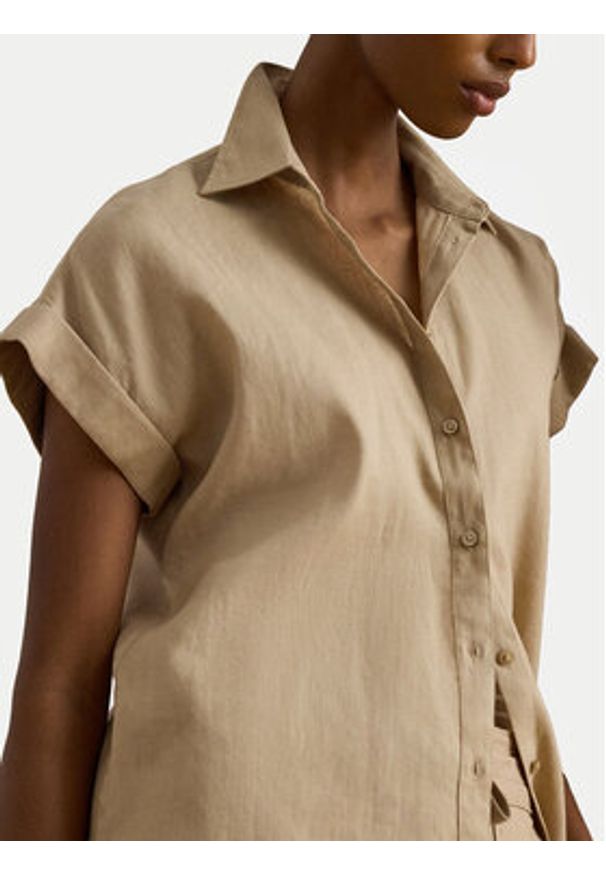 Lauren Ralph Lauren - LAUREN RALPH LAUREN Koszula 200699152052 Beżowy Relaxed Fit. Kolor: beżowy. Materiał: len