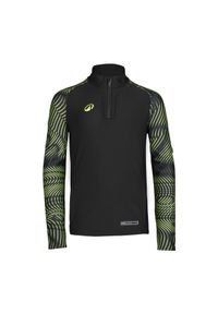 KIPSTA - Bluza piłkarska na krótki suwak dla dzieci Kipsta Viralto Wavy Club. Kolor: czarny. Materiał: materiał, poliester, elastan. Długość: krótkie. Sport: piłka nożna