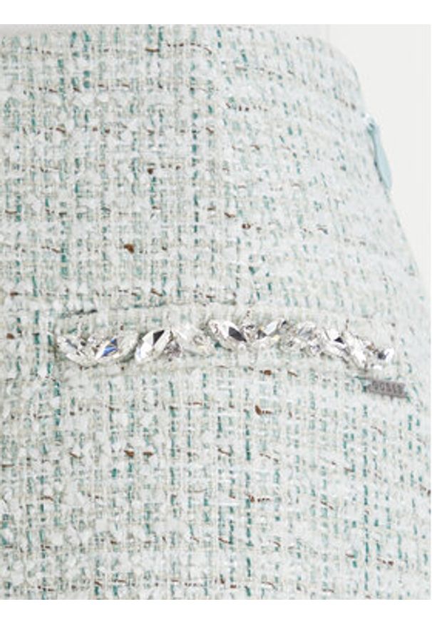 Guess Spódnica mini W6RD56 WJ632 Zielony Regular Fit. Kolor: zielony. Materiał: syntetyk