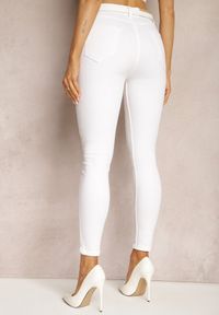 Renee - Białe Dopasowane Jeansy Skinny z Bawełny Anevi. Okazja: na co dzień. Kolor: biały. Styl: casual, elegancki #5