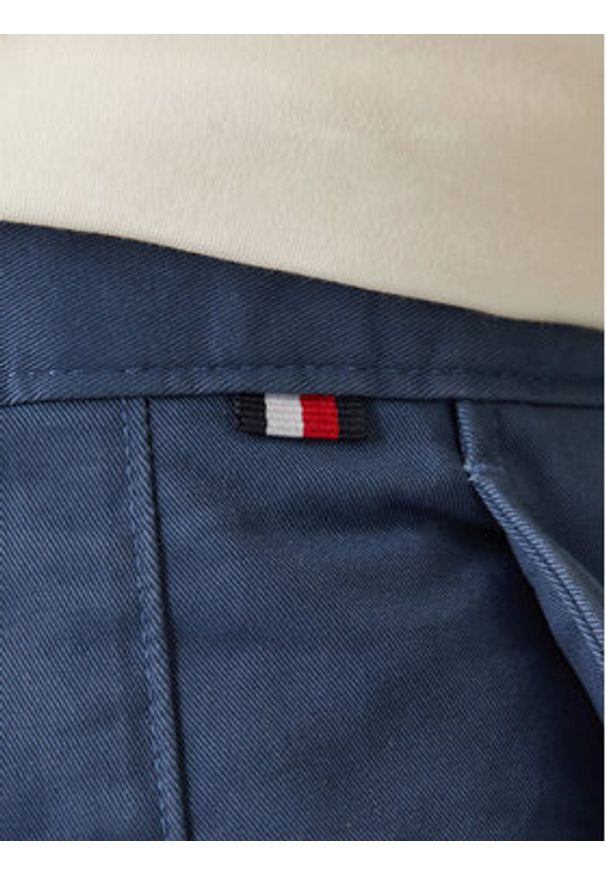TOMMY HILFIGER - Tommy Hilfiger Chinosy Denton Essential MW0MW40262 Niebieski Straight Fit. Kolor: niebieski. Materiał: bawełna