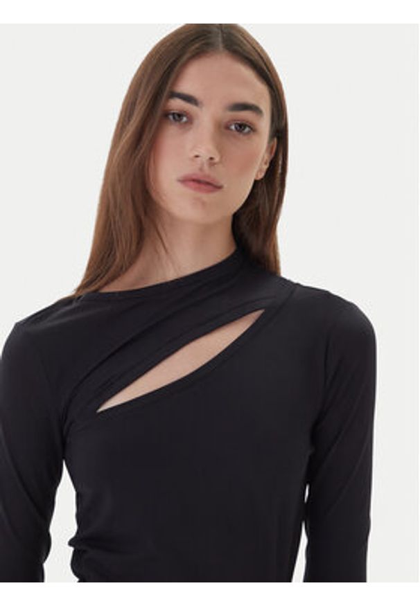 Pinko - PINKO Bluzka Corazon 106085 A308 Czarny Regular Fit. Kolor: czarny. Materiał: syntetyk