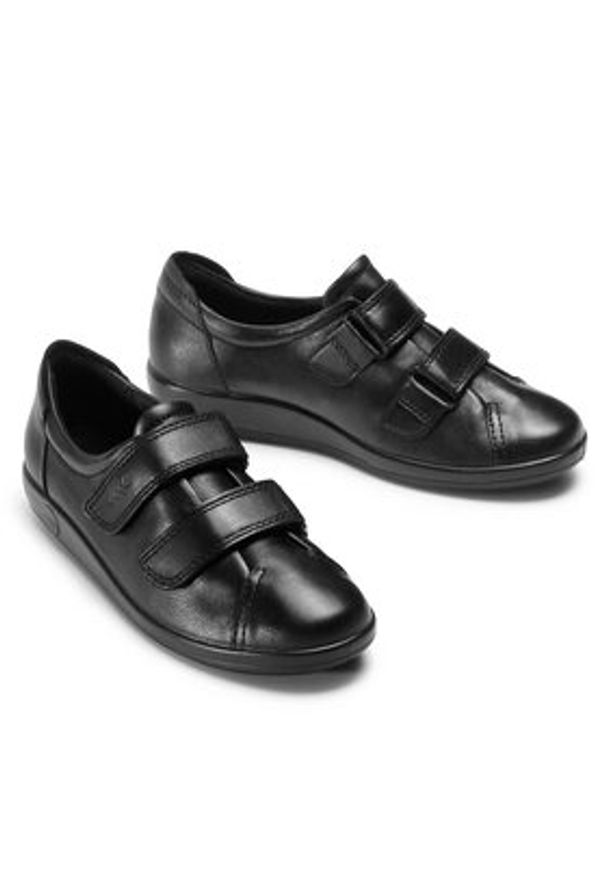 ecco - ECCO Sneakersy Soft 2.0 20651356723 Czarny. Kolor: czarny. Materiał: skóra