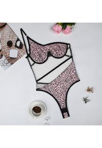 Intica - Body damskie z transparentnym klinem na wieczór i co dzień Sapna. Materiał: materiał #1