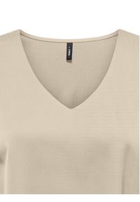 only - ONLY Bluzka Mika 15361191 Brązowy Regular Fit. Kolor: brązowy. Materiał: wiskoza