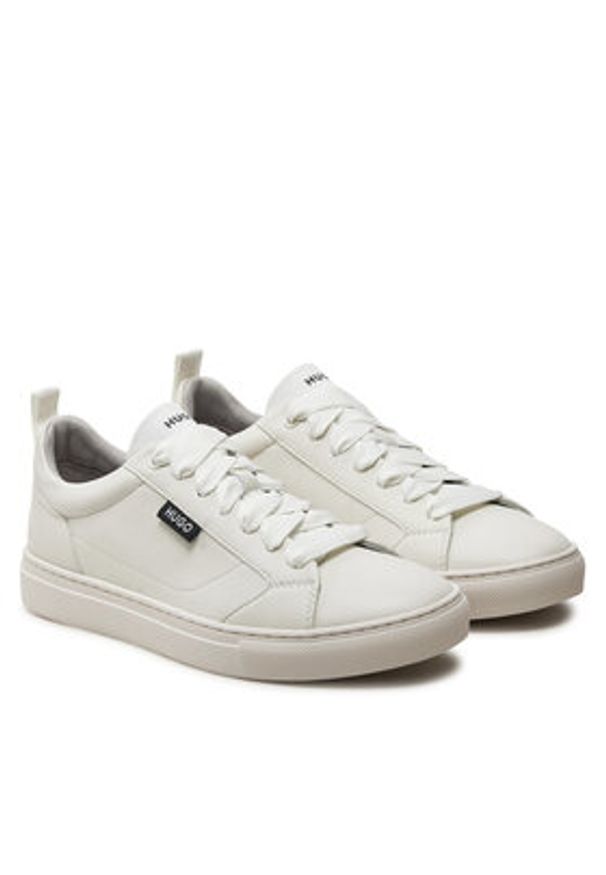 Hugo Sneakersy Morrie_Tenn 50523527 10263296 01 Biały. Kolor: biały. Materiał: skóra